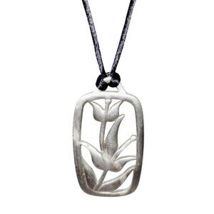 Vtg Kenneth Kantro Tulip Flower Necklace Lovell Designs Artisan Friendship Symbo